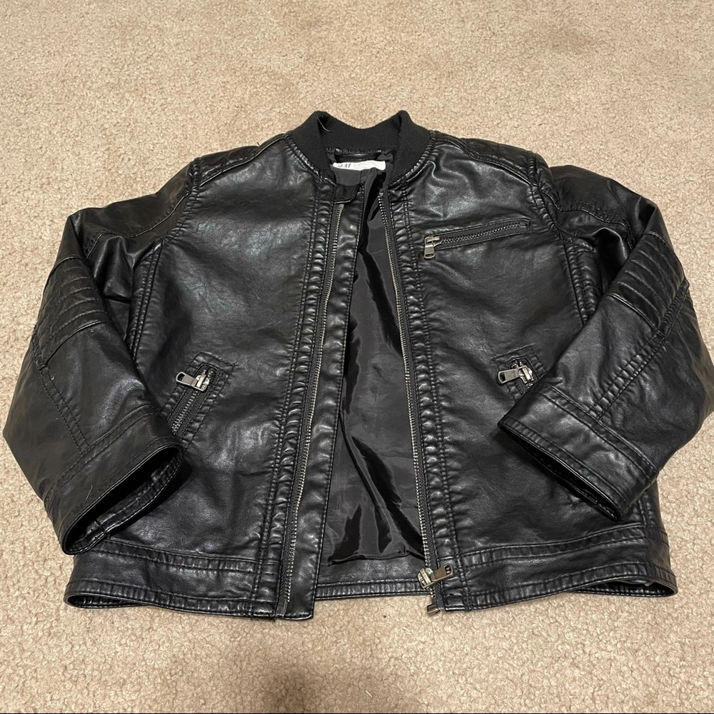 kids leather jacket.